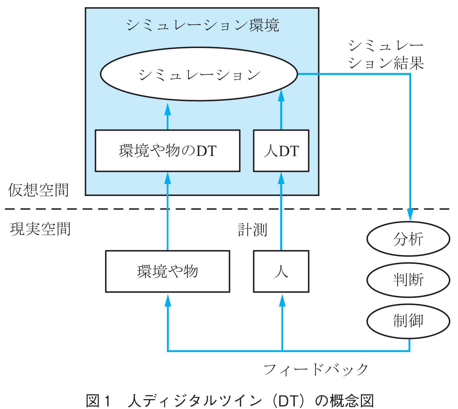図1　人ディジタルツイン（DT）の概念図