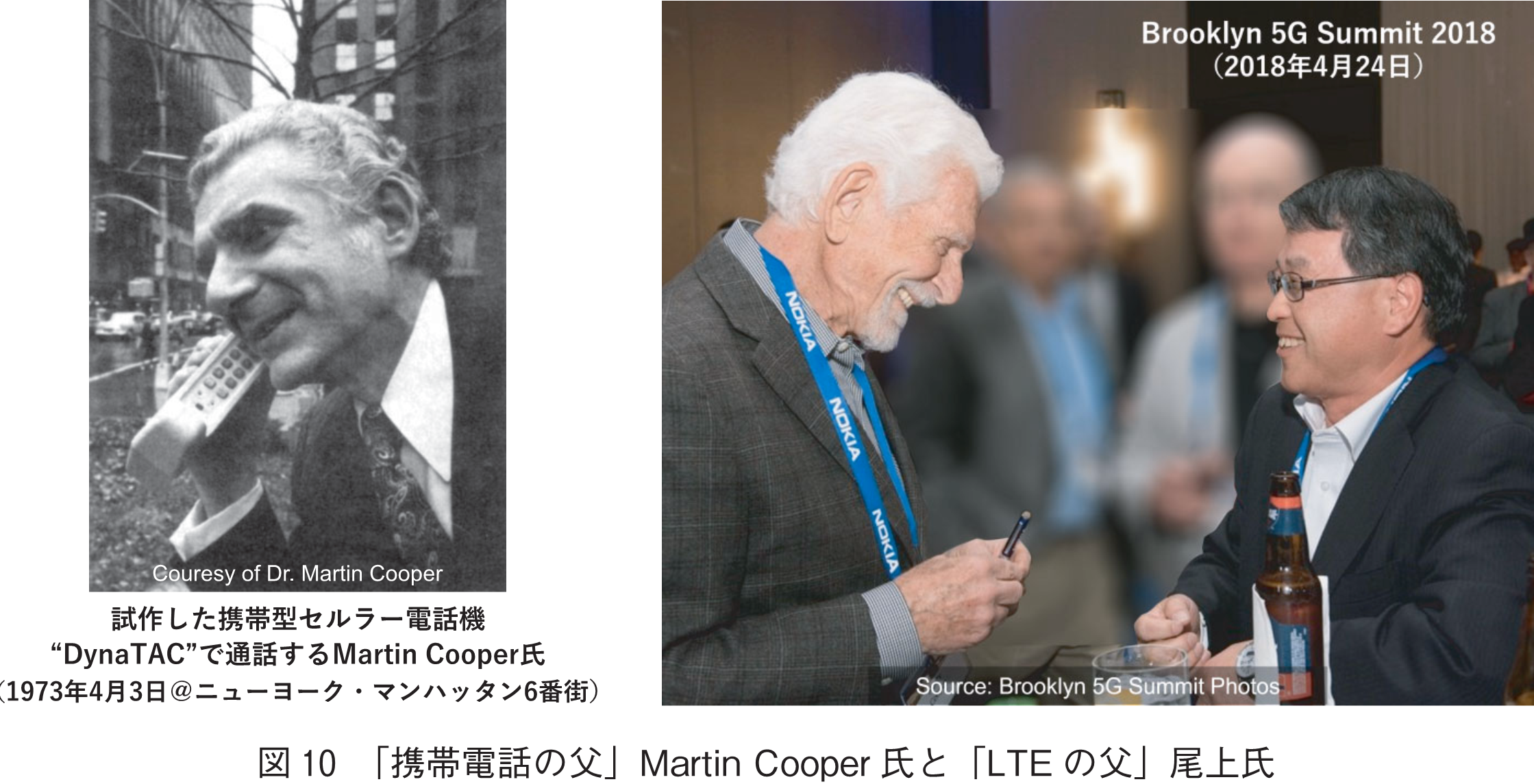 図10　「携帯電話の父」Martin Cooper氏と「LTEの父」尾上氏