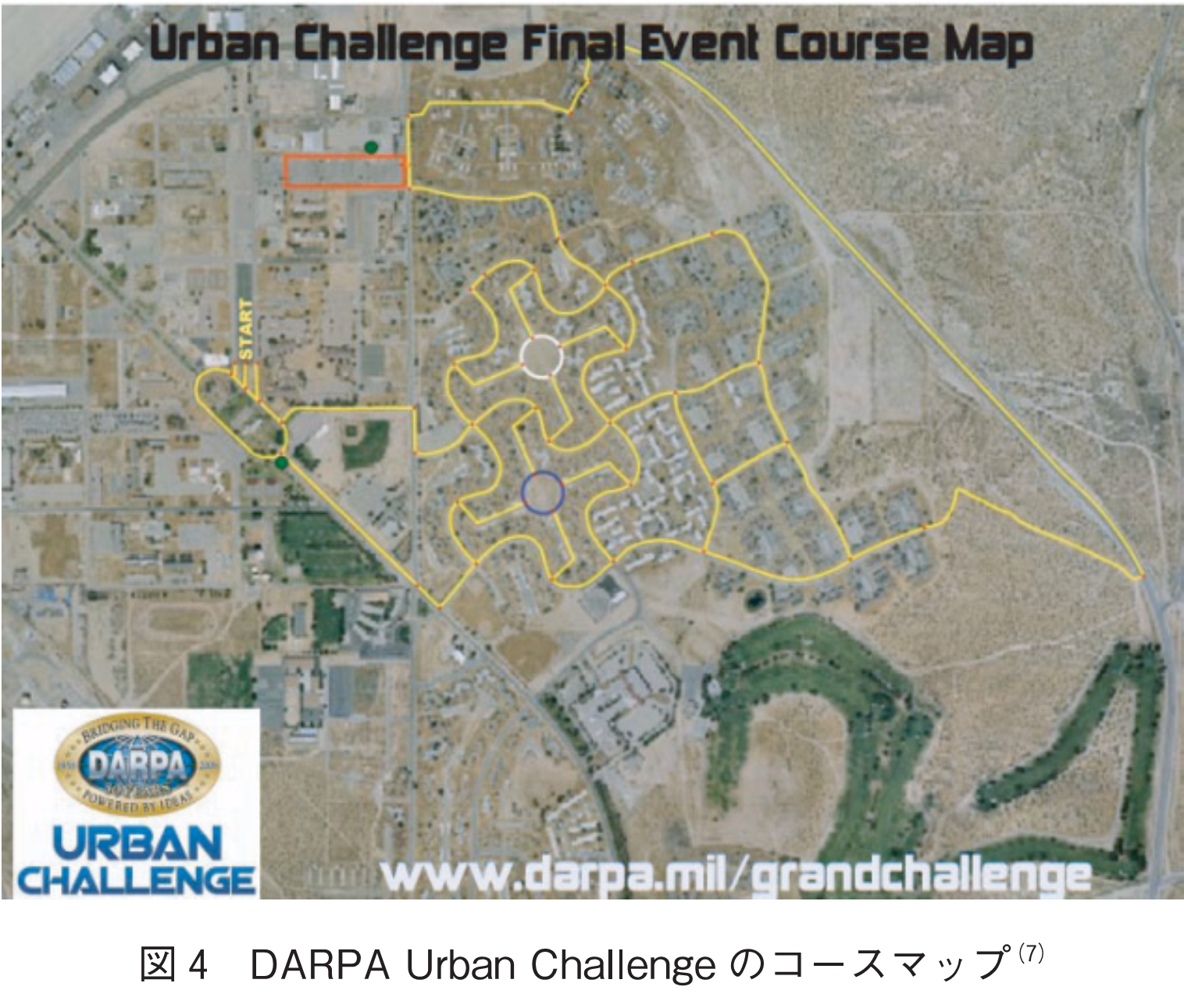 図4　DARPA Urban Challengeのコースマップ(7)