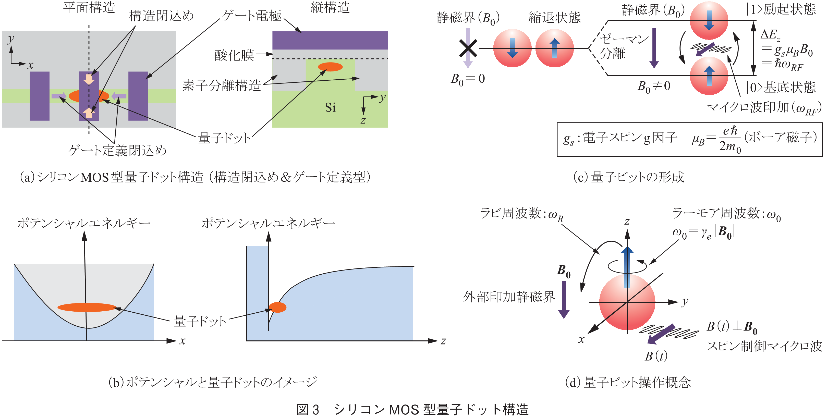 図3　シリコンMOS型量子ドット構造