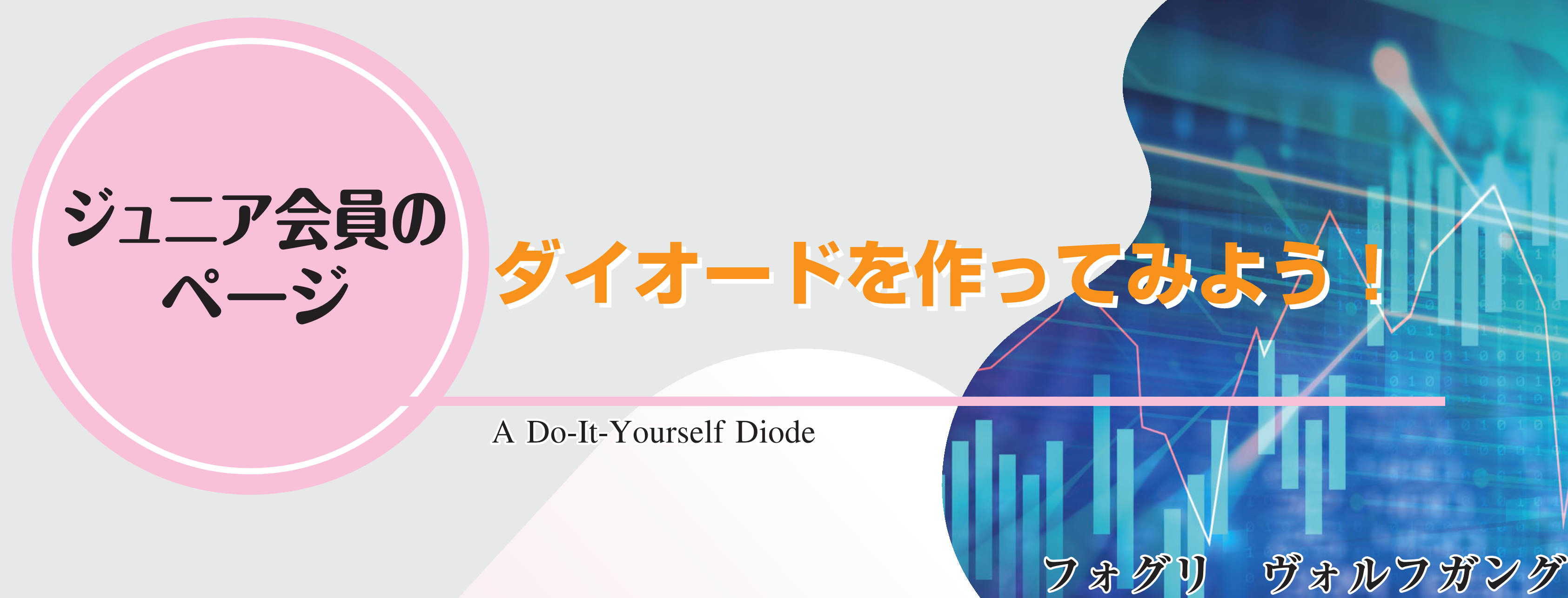 ジュニア会員のページ　ダイオードを作ってみよう！ A Do-It-Yourself Diode フォグリ　ヴォルフガング