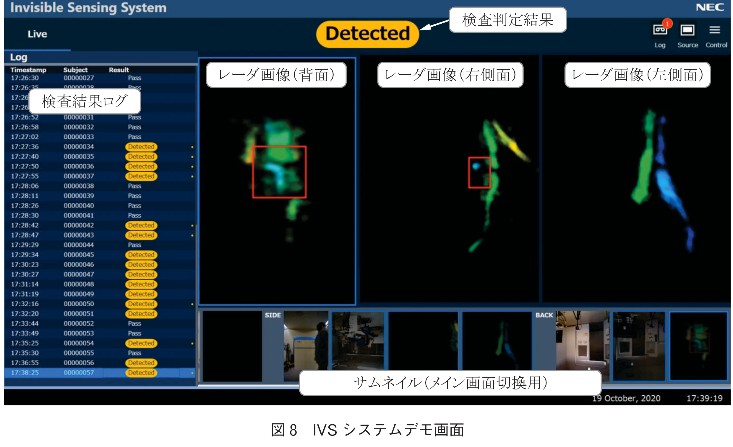 図8　IVSシステムデモ画面